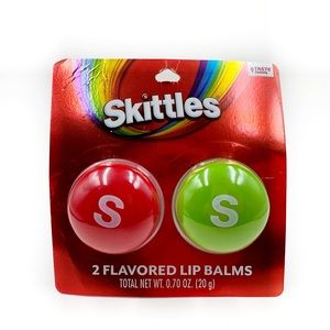 Skittles Candy Lip Balm Lip Duo Set Womens Fun Novelty Gift Cruelty Free